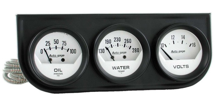 AUTOMETER 2-1/16in Oil/Volt/Water Short Sweep Console 