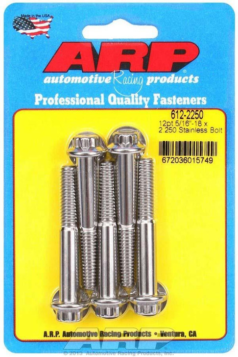 ARP S/S Bolt Kit - 12pt. (5) 5/16-18 x 2.250 