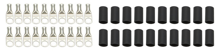 QUICKCAR RACING PRODUCTS Ring Terminals 1/2in 6 Ga w/Heat Shrink 20pk 