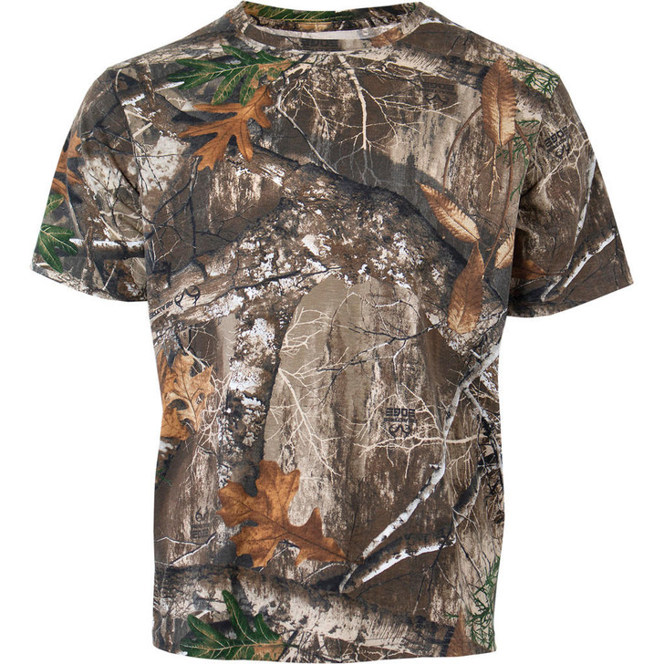 Habit Bear Cave Camo Tee Short Sleeve Realtree Edge Large