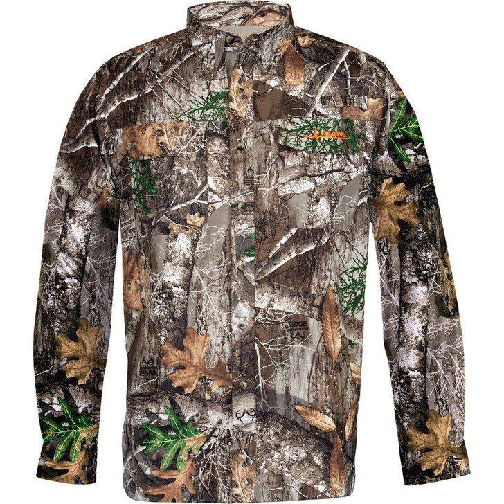 Habit Hatcher Pass Camo Guide Long Sleeve Shirt Realtree Edge Medium