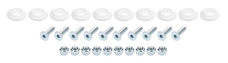 Countersunk Bolt Kit White 10pk