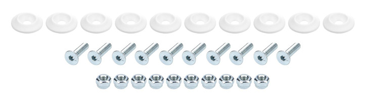 ALLSTAR PERFORMANCE Countersunk Bolt Kit White 10pk 