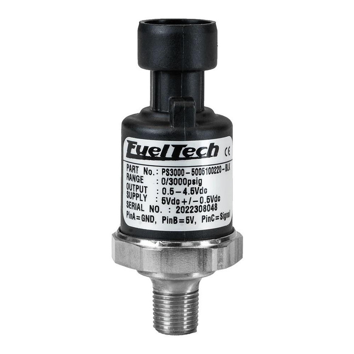 FUELTECH USA 0-3000 PSI Pressure Sensor (Black Series) 