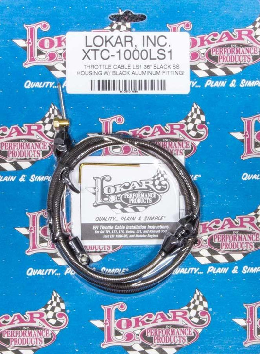 LOKAR Throttle Cable Black 36in LS1 