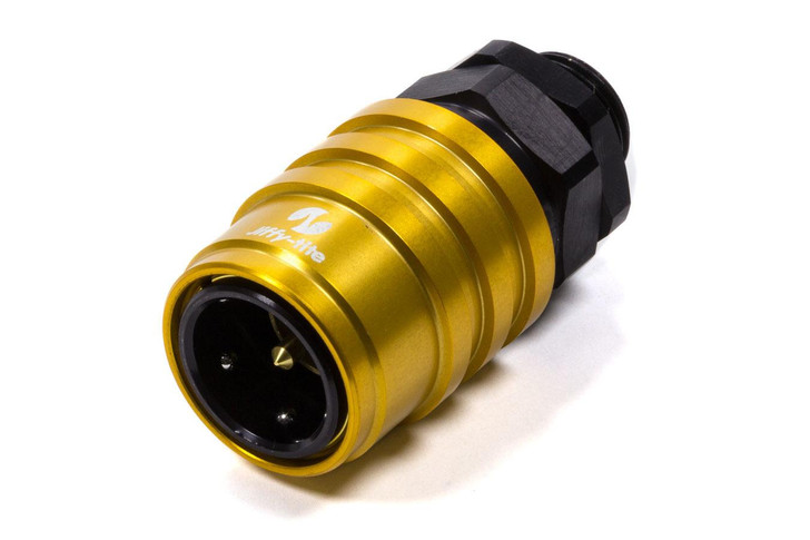 JIFFY-TITE Q/R Male #8 ORB to #8 Socket Valved Gold/Black 