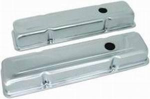 RACING POWER CO-PACKAGED SB Chevy 283-350 Short Valve Cover Pair 