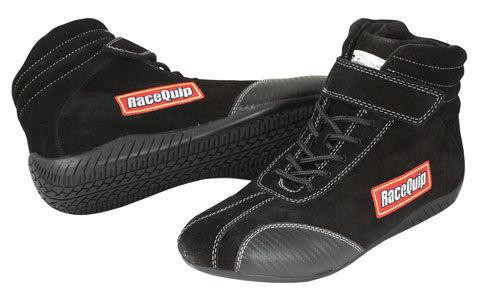RACEQUIP Shoe Ankletop Black Size 12  SFI 