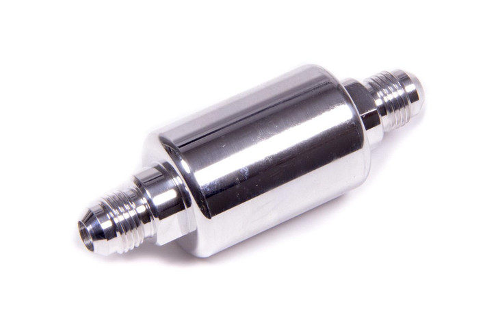 RUSSELL #6 Aluminum Fuel Filter Polished 3in x 1-1/4in 