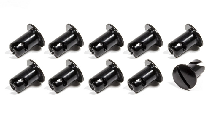 TRIPLE X RACE COMPONENTS Oval Head Button Alum Black .500 Long 10 Pack 