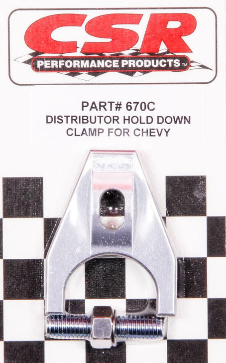 CSR PERFORMANCE Chevy Distributor Hold Down Clamp - Clear 
