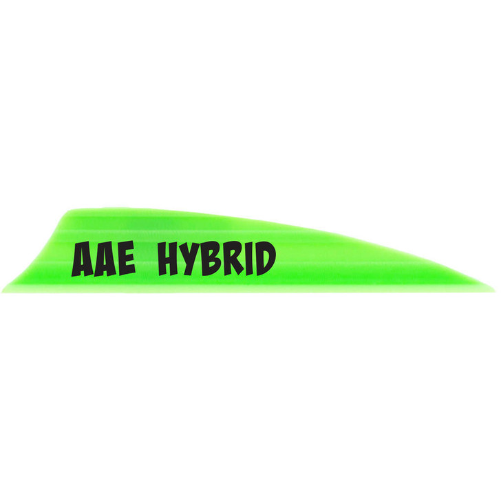 Aae Hybrid 1.85 Vanes Bright Green 1.85 In Shield Cut 100 Pk