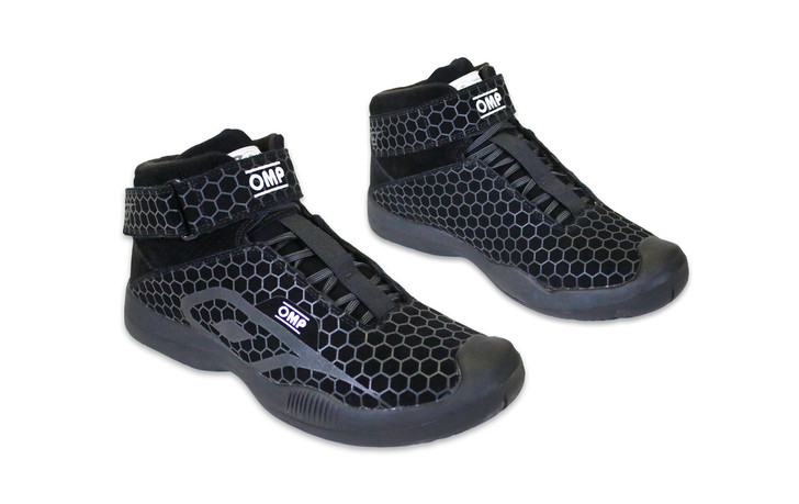 OMP PIT CREW SHOES SFI BLACK SIZE 10.5