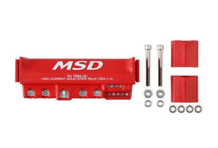 MSD IGNITION High-Current Solid State Relay 35 Amp x 4 Red 