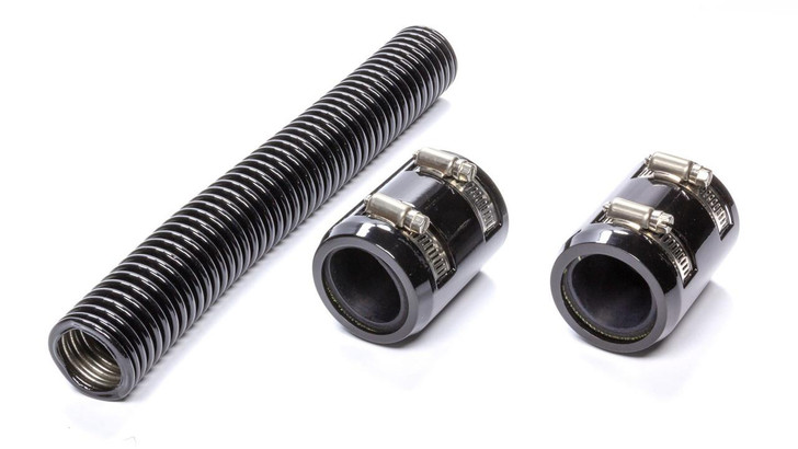 RACING POWER CO-PACKAGED Black 24in Stainless Radiator Hose Kit 