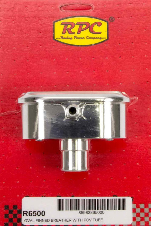 RACING POWER CO-PACKAGED Alum Finned PCV Breather Polished 