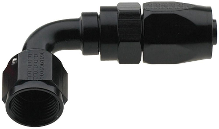FRAGOLA Hose Fitting #4 90 Deg Pro-Flow Black 