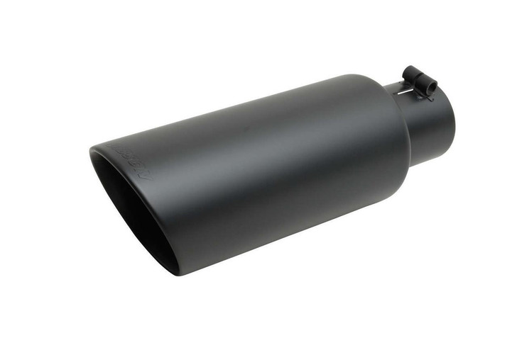 GIBSON EXHAUST Black Ceramic Double Wal led Angle Exhaust Tip 