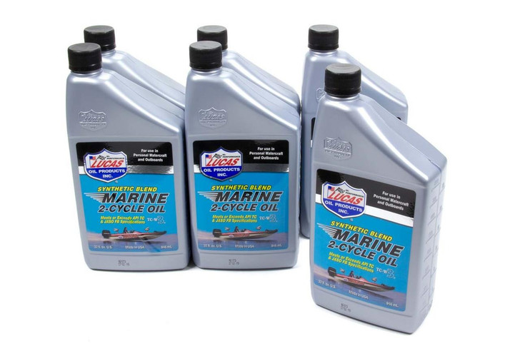 Lucas Oil Marine Oil 2 Cycle Case 6 x 1 Qt. Synthetic Blen 
