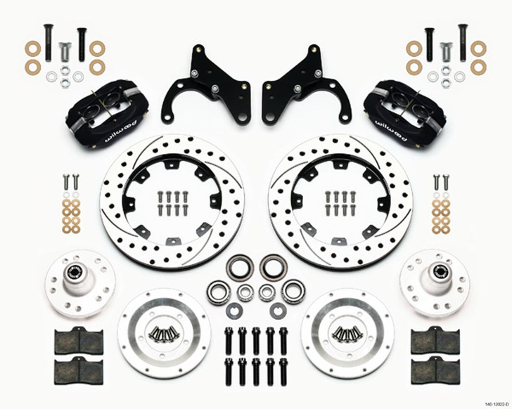 Front Disc Brake Kit Blk 65-68 Impala Drum 12.19