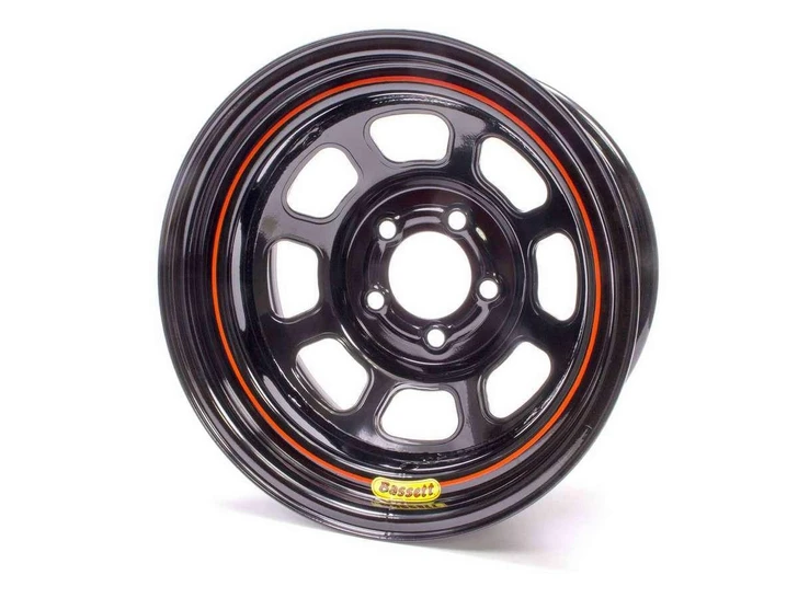 BASSETT 15x7 5x4.5 3.75in BS Black Rolled Wheel 