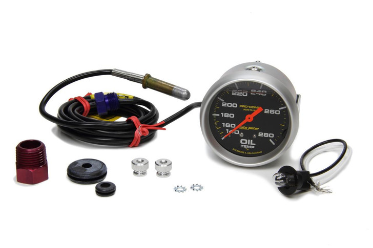 AUTOMETER 140-280 Oil Temp Gauge with 6ft Capillary Tube 