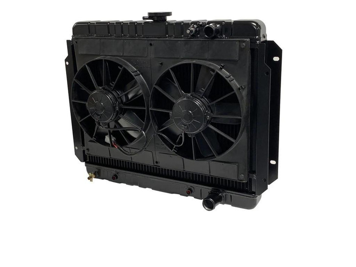 DEWITTS RADIATOR Radiator w/Fans Impala LS 65-70 Auto Trans Blk 