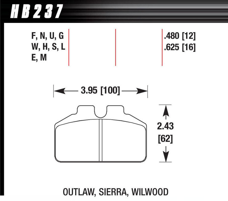 HAWK BRAKE DL Bridgebolt DTC 70 