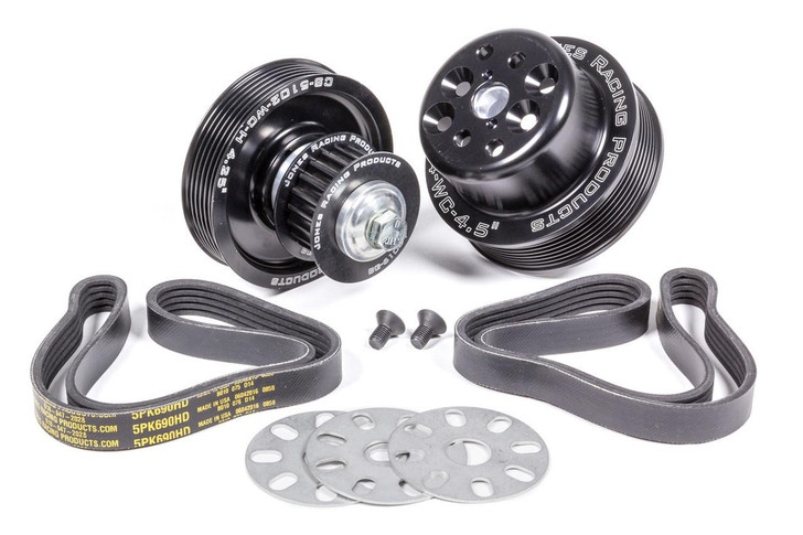 JONES RACING PRODUCTS Serpentine Drive Kit SBC Crate w/ Tandem Pumps 