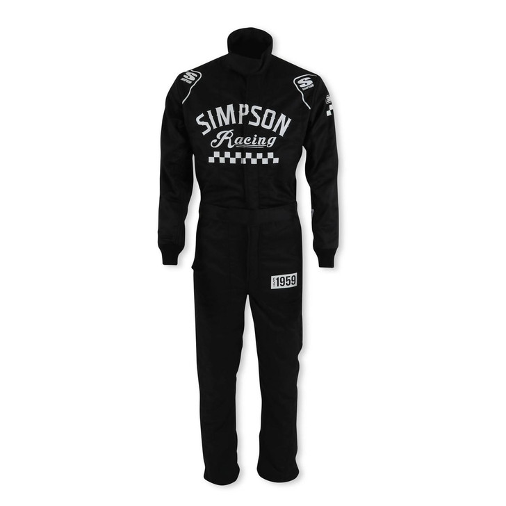 SIMPSON SAFETY Suit Checkers Medium Black SFI 3.2A/5 