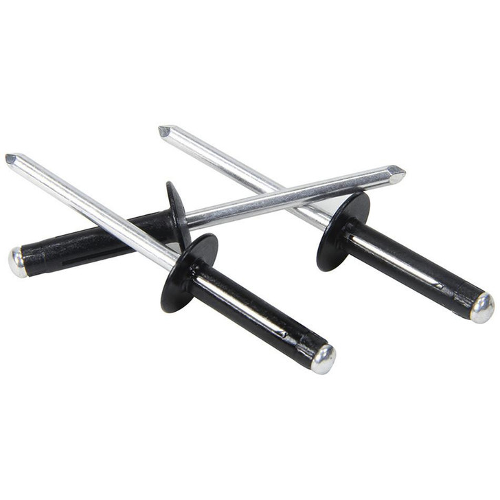 ALLSTAR PERFORMANCE Md Hd Rivet 250Pk Black Flange Type Alum Mandrel 