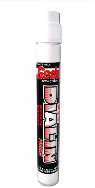 GEDDEX Dial-In Pocket Window Marker White .5oz Bottle 