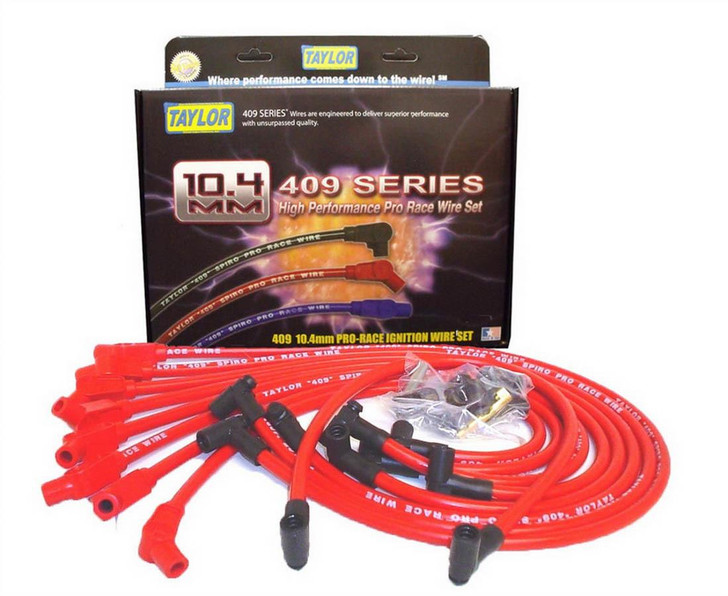 TAYLOR/VERTEX Custom Fit 10.4mm 409 Plug Wires Red 