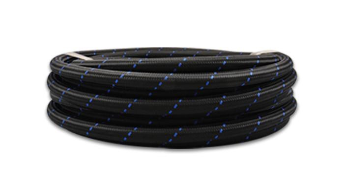 VIBRANT PERFORMANCE 5ft Roll -10 Black Blue Nylon Braided Flex Hose 
