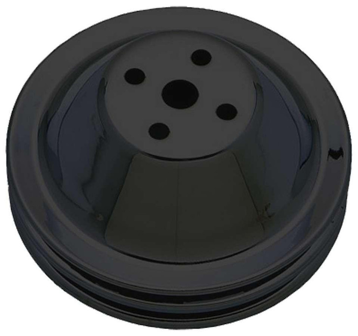 TRANS-DAPT SBC SWP Water Pump Pulley 2 Groove Black 