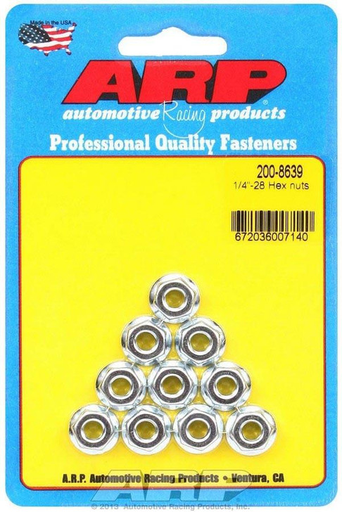 ARP Hex Nuts - 1/4-28 (10) 