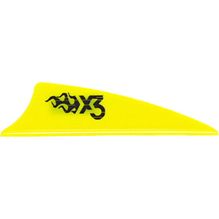 Bohning X3 Vanes Neon Yellow 1.75 In 100 Pk