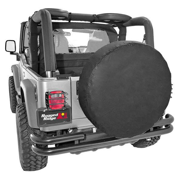 RUGGED RIDGE Tire Cover  Black  27-29 inch 