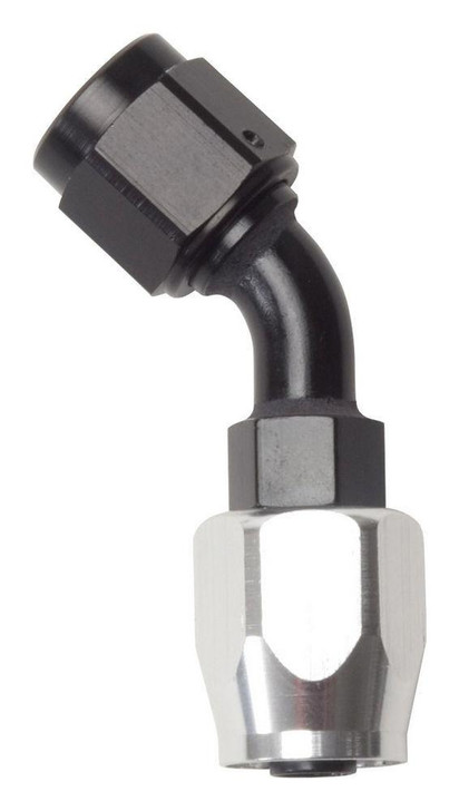 RUSSELL #6 45 Deg Hose Fitting Black/Silver 