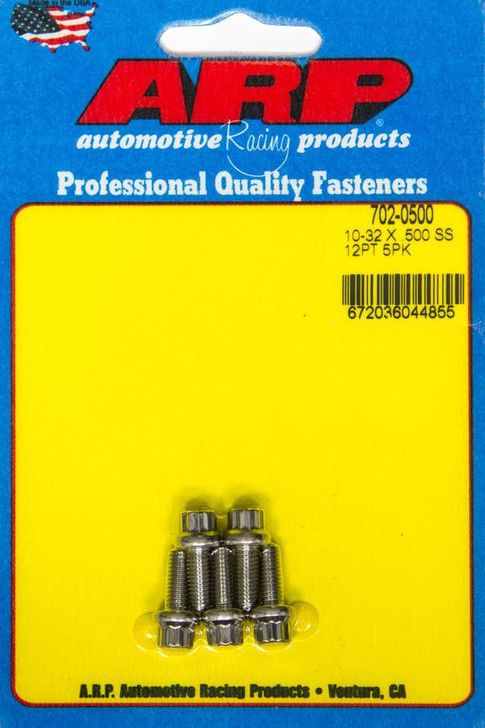 ARP S/S Bolt Kit -12pt (5pk) 10-32 x .500 