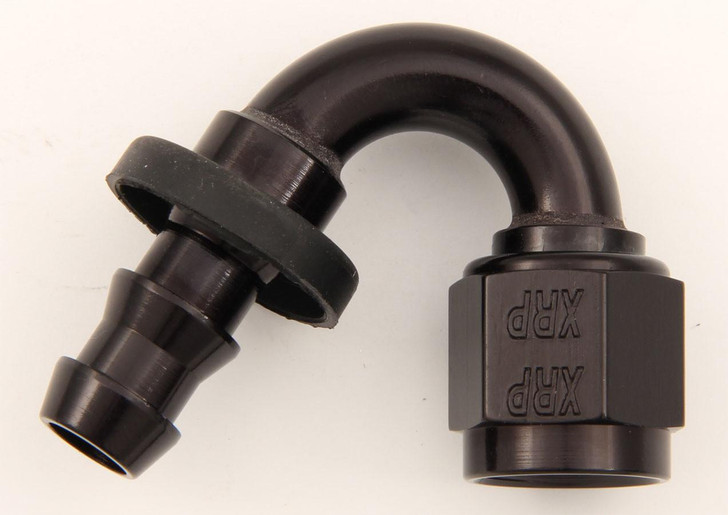 XRP-XTREME RACING PROD. #6 150 Deg Push-On Hose End Black 