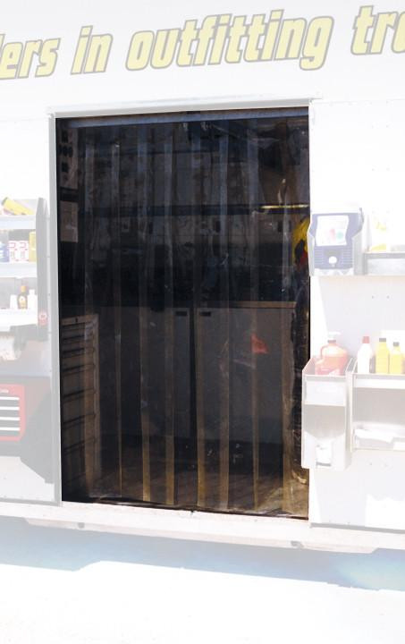 PIT-PAL PRODUCTS Door Strip Vinyl 4ft x 7ft Tinted Amber 