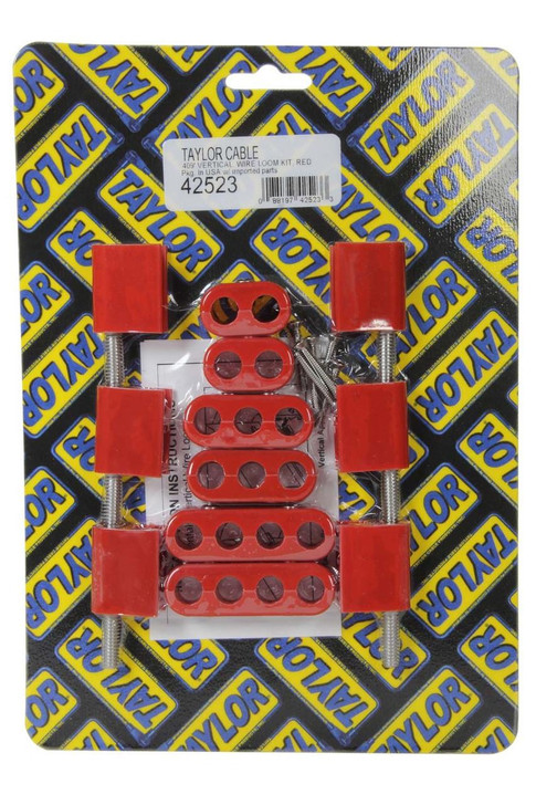 TAYLOR/VERTEX 10.4mm Vertical Wire Loom Kit Red 