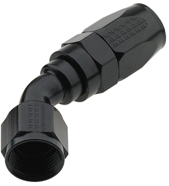 FRAGOLA Hose Fitting #4 45 Deg Pro-Flow Black 