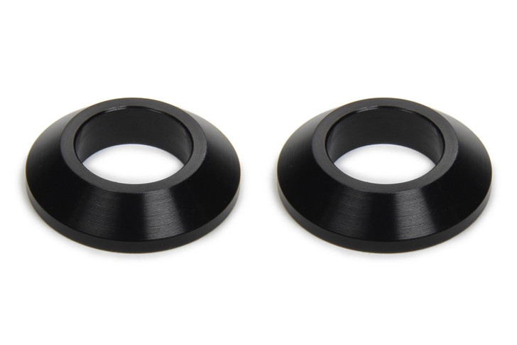 Ti22 PERFORMANCE Tapered Spacers 1/2in ID 1/4in Thick Black 2pk 