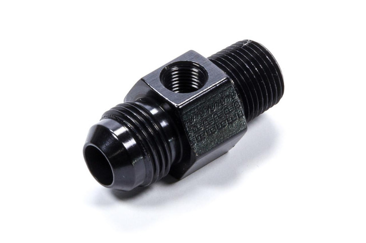 FRAGOLA #8 X 3/8MPT Inline Gauge Adapter Fitting Black 