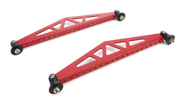 TRUE PERFORMANCE & FABRICATION Spoiler Brace 10.5in Red Pair 