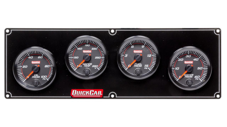 QUICKCAR RACING PRODUCTS Redline 4 Gauge Panel OP/WT/FP/WP 