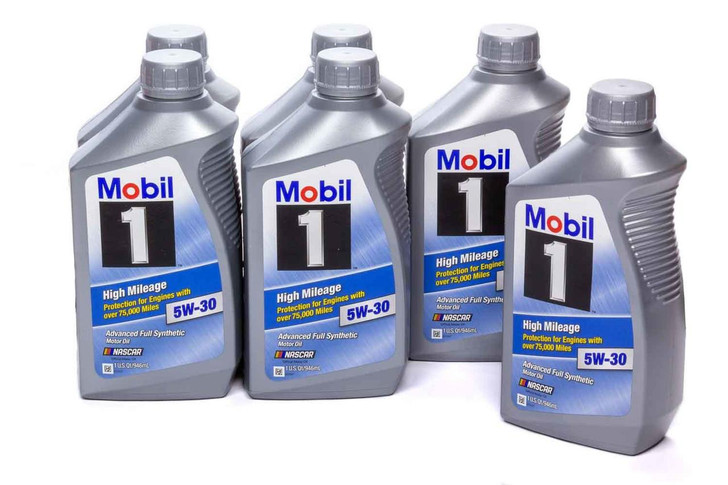 MOBIL 1 5w30 High Mileage Oil Case 6x1Qt Bottles 