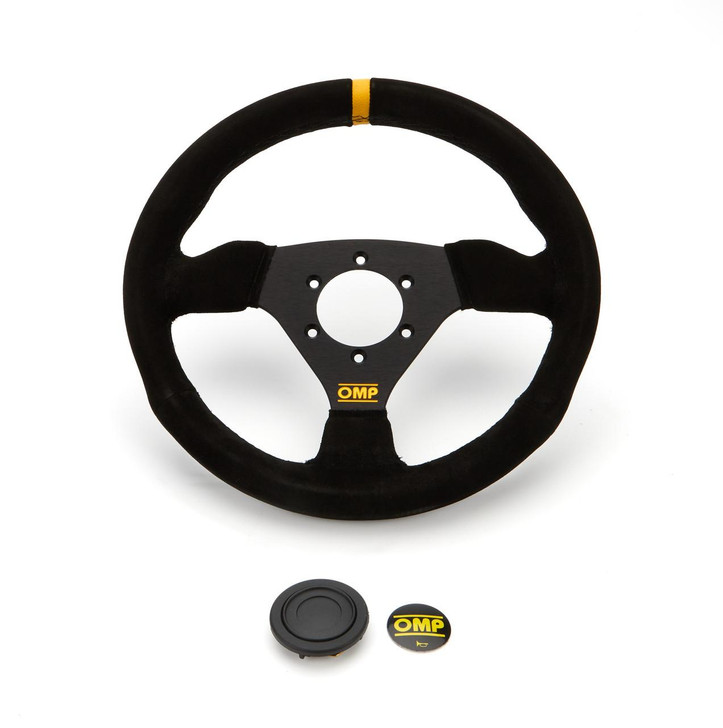 OMP RACING, INC. Steering Wheel Trecento Black Suede Leather 